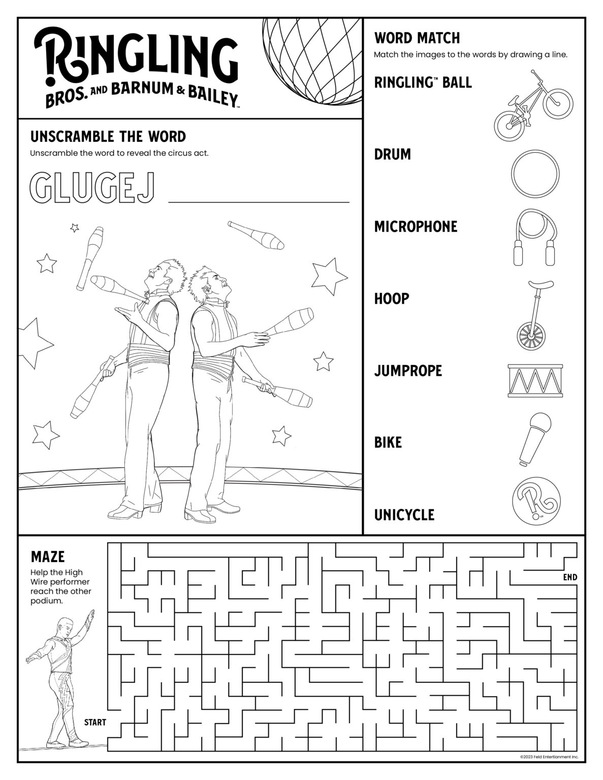 Ringling Activity Sheets Ringling Bros. and Barnum & Bailey