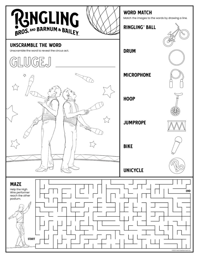 Ringling Activity Sheets Ringling Bros And Barnum Bailey
