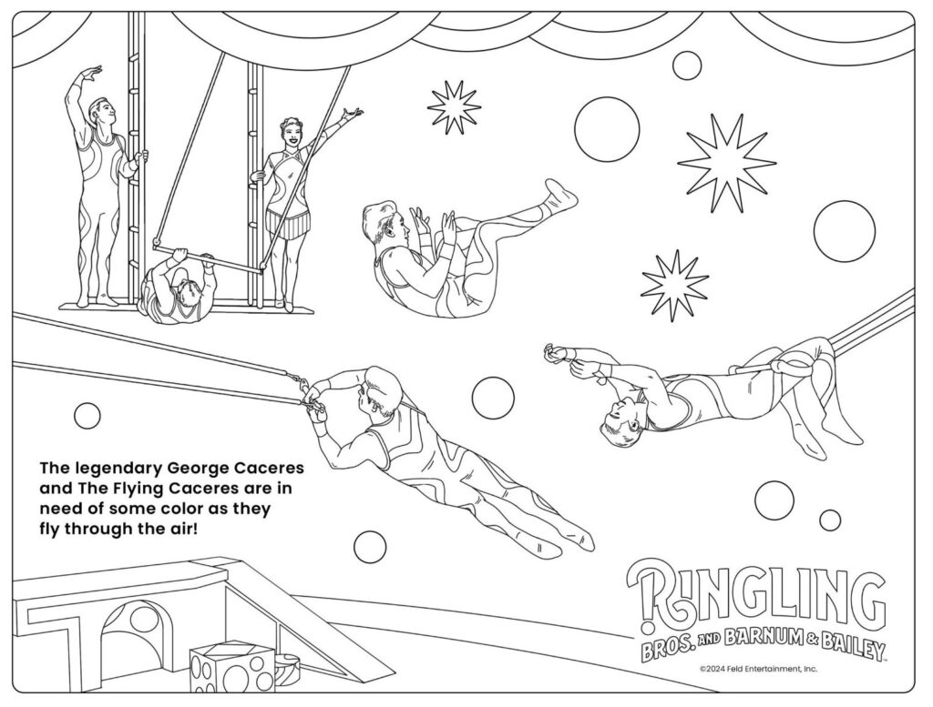 trapeze coloring sheet