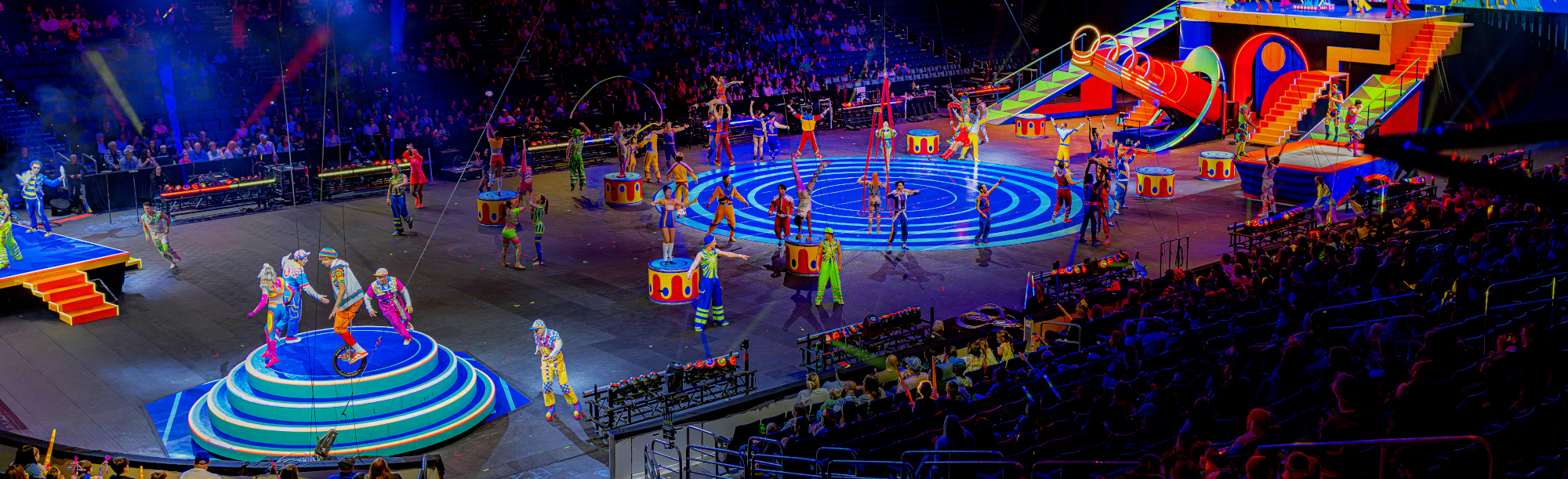 Ringling performers on stage