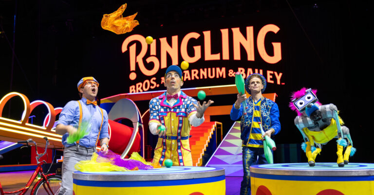 Blippi performing at the Ringling brothers circus