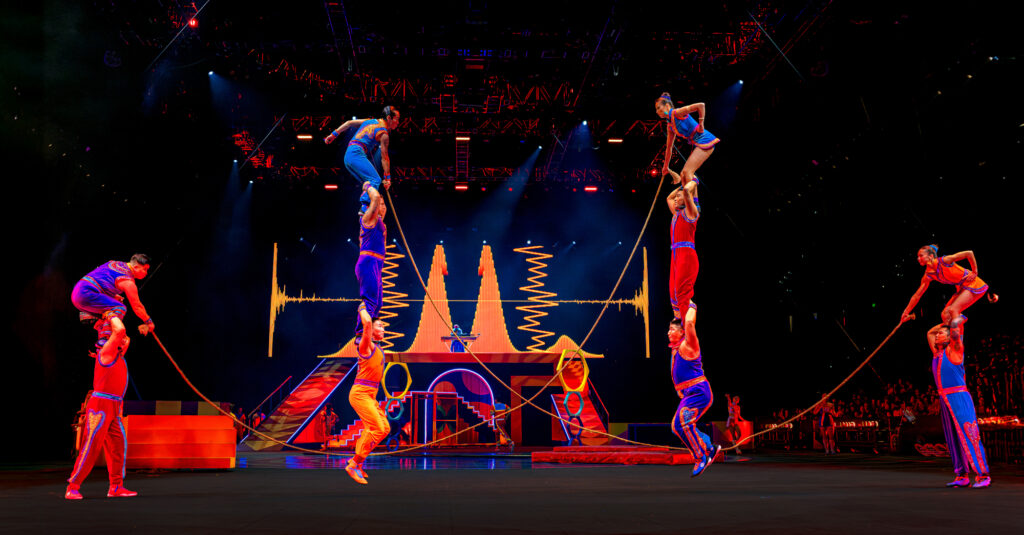 The Troupe Brothers performing on stage