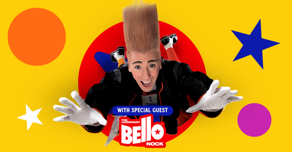 Image of Bello with graphic with the caption: Ringling Bros. and Barnum & Bailey - Bigger Hair. Bigger Thrills.